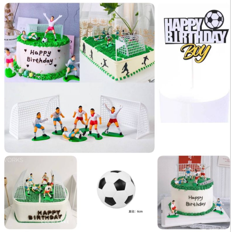 โมเดลนักฟุตบอล ทีมฟุตบอล อุปกรณ์แต่งเค้ก ของเล่น