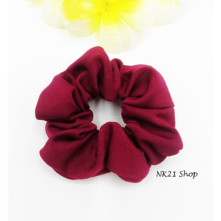 NK21 โดนัทรัดผม หนังยางรัดผม สีเเดงเลือดหมู Red wine Scrunchies,Scrunchies,Scrunchy,Hair accessories,Elastic hair tie