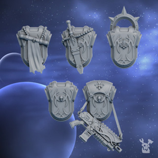 Silver Moon Daughters - Backpacks -3d print miniature boardgame model war game - DakkaDakkaStore