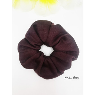 NK21 โดนัทรัดผม หนังยางรัดผม สีน้ำตาล Brown Scrunchies,Scrunchies,Scrunchy,Hair accessories,Elastic hair tie