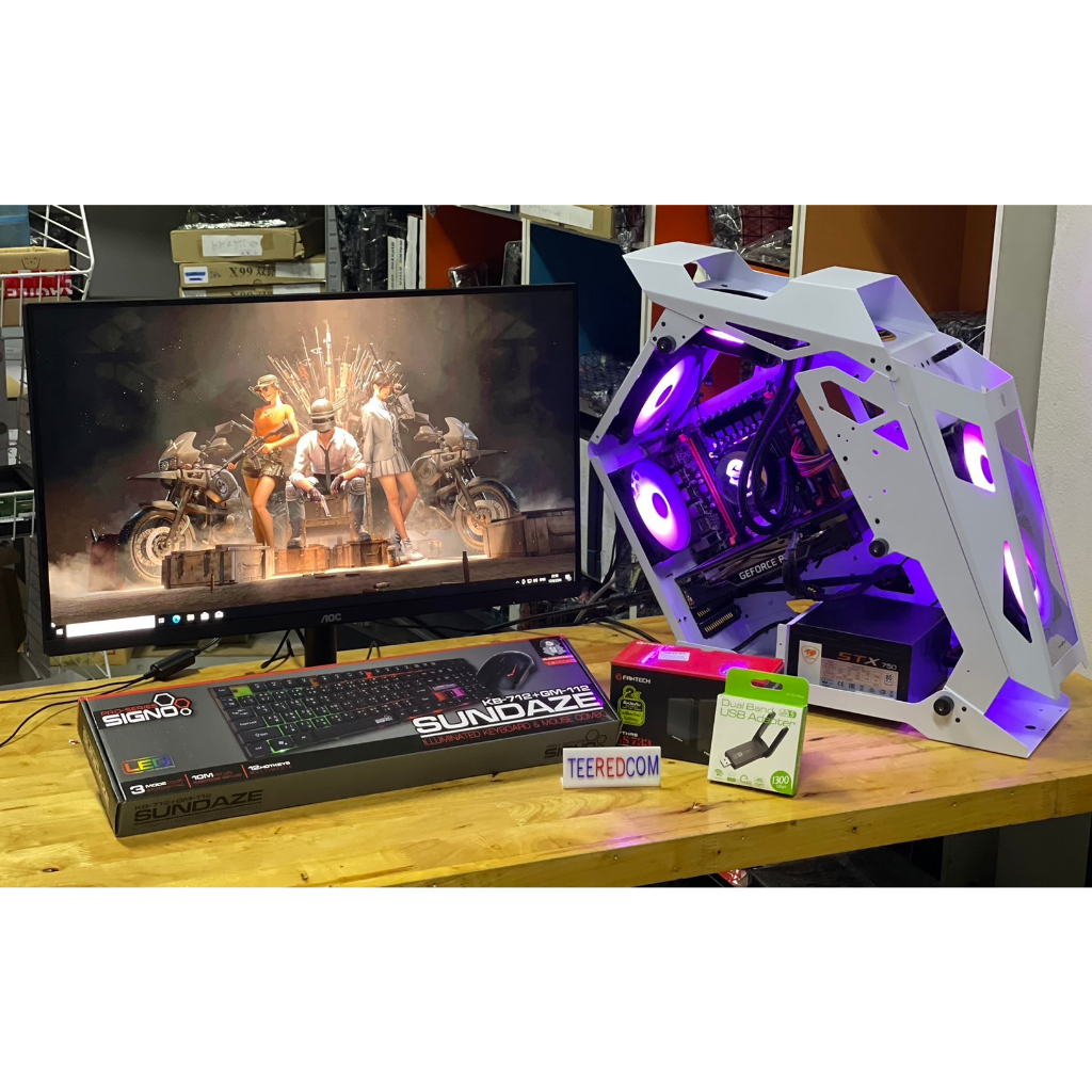 ชุดคอมพิวเตอร์ CPU18คอ36เทรด+จอ27"165HZ บอท ตัดต่อ เล่นเกมส์ INTEL xeon E5 2699V3 18C36T RAM ECCDDR4