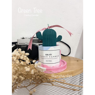 เทียนหอมแคคตัส cactus candle เทียนหอม เทียนหอมกระบองเพชร ของขวัญ แถมฟรีถุงผ้าหูรูด