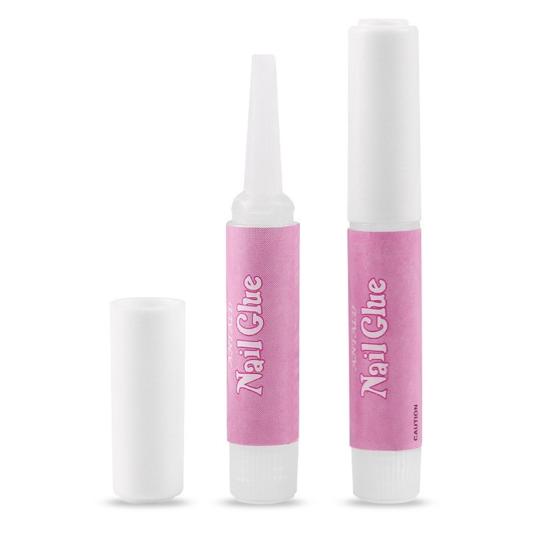 กาวหลอดชมพูติดเล็บปลอม ขนาด 2g (หลอด)