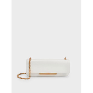 แบรนด์ 𝐂𝐇𝐀𝐑𝐋𝐄𝐒 &amp; 𝐊𝐄𝐈𝐓𝐇 Cesia Chain Strap Bag - White