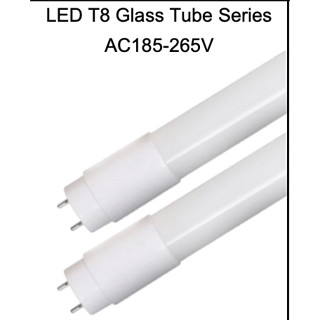 หลอดไฟ LED T8 Glass Tube Series AC185-265V