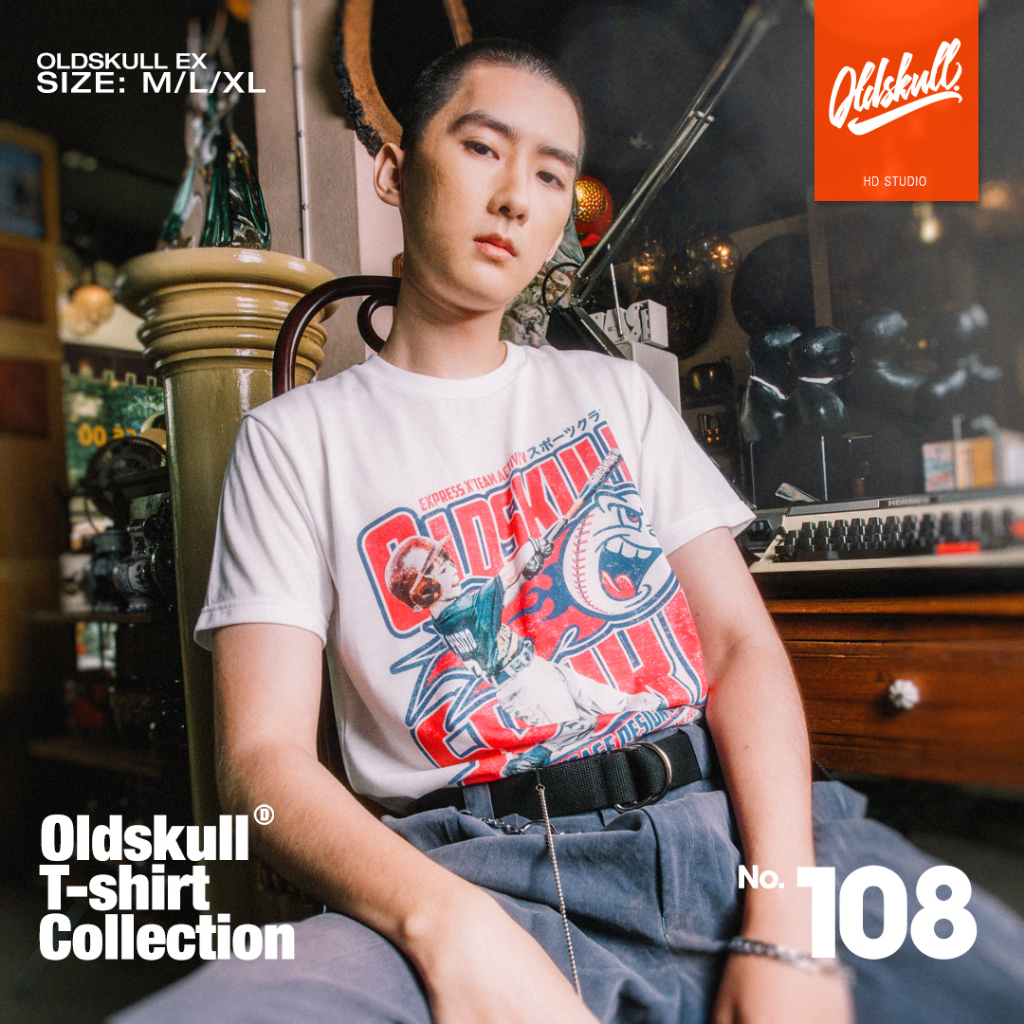 เสื้อยืด Oldskull Express No.108 ( Baseball Boy )