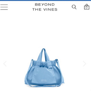 Beyond the vines bag พร้อมส่งแบรนด์ฮิตของแท้จากสิงคโปร์ ไซส์ xs สีฟ้า
