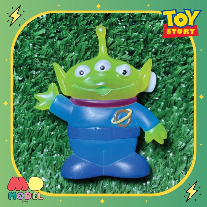 แท้‼️ เข็มกลัดกรีนแมน มีไฟ Alien Greenman Toy Story
