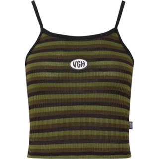 VGH STRIPE CAMI TOP (GREEN/BLK)