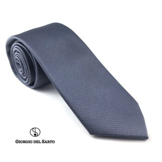 Giorgio Del Sarto Necktie 7.5 cm Grey with Fabric Texture เนคไทสีเทาลายพื้นมีเท็กเจอร์