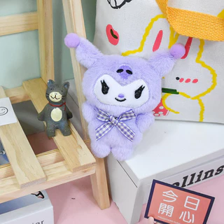 พวงกุญแจ ทีมคูโรมิ Kuromi จี้ผู้หญิงอุปกรณ์เสริมกระเป๋า พวงกุญแจ จี้พวงกุญแจตุ๊กตา รูปทรงน่ารัก สําหรับห้ 059