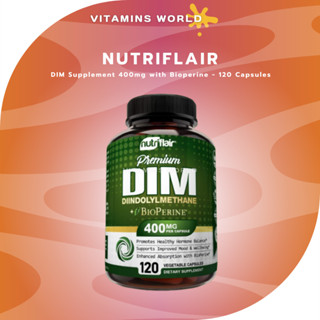 Nutriflair DIM Supplement 400mg with Bioperine - 120 Capsules (V.760)