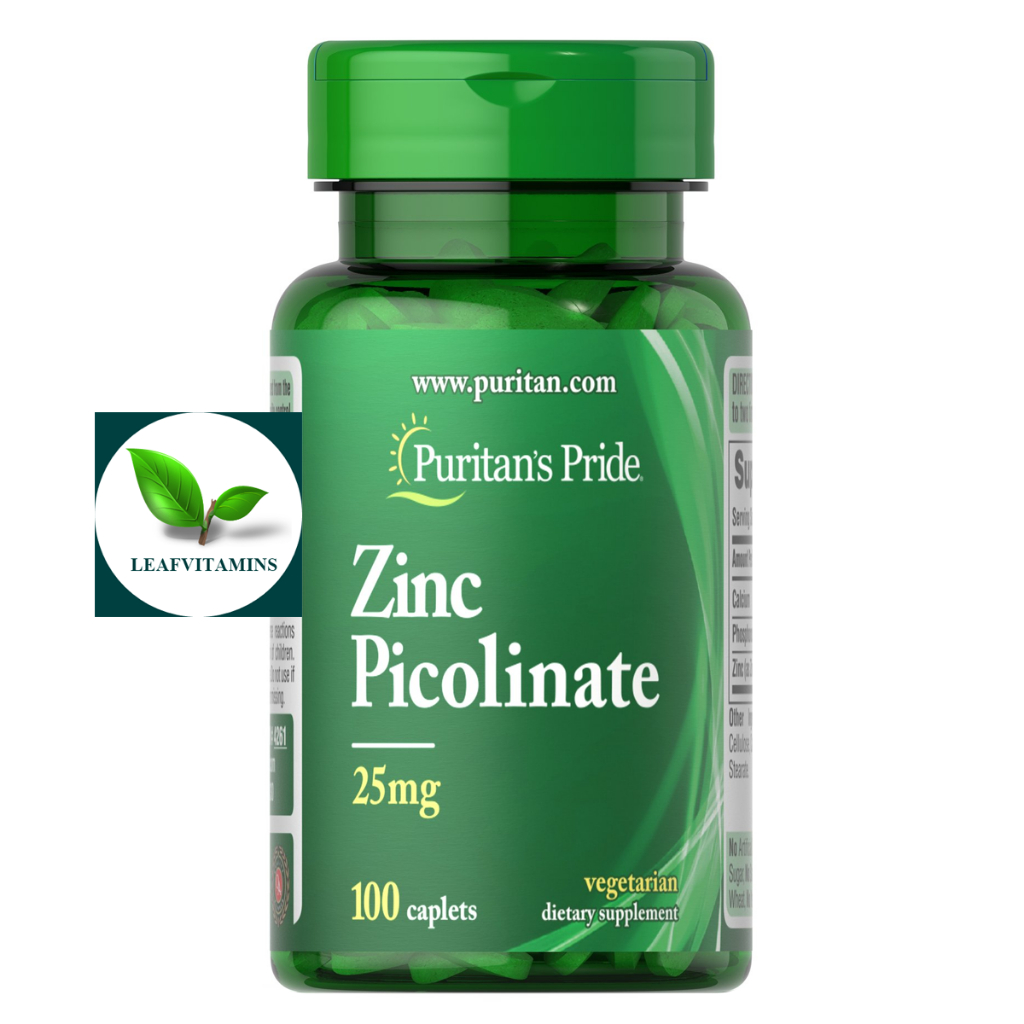 Puritan's Pride Zinc Picolinate 25 mg / 100 Caplets