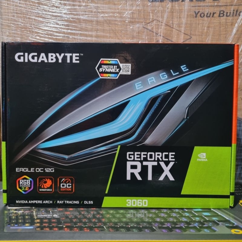 การ์ดจอ VGA RTX 3060 12GB GIGABYTE EAGLE GDDR6 มือ2 ครบกล่องใช้งานปกติ