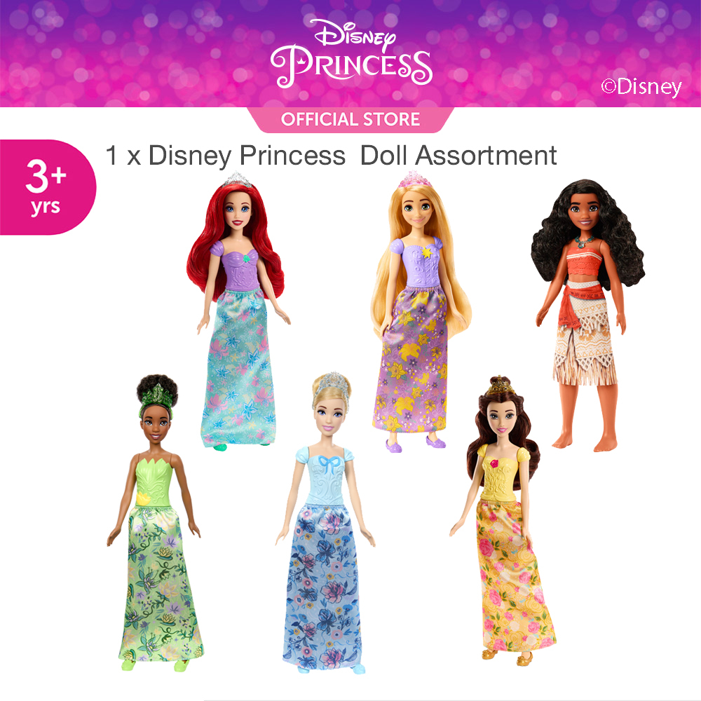 Disney Princess Doll Assortment ดิสนีย์ ปริ้นเซส ตุ๊กตา เจ้าหญิง 1 ชิ้น HLX29