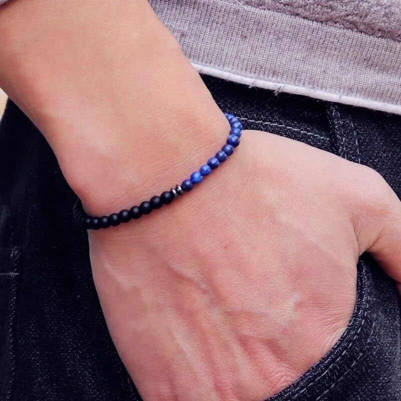 กำไลหินแท้มินิมอล Minimal Stone Bracelet | สวย เรียบ เท่ ใส่ได้ทุกลุค | หินนำโชค เสริมพลัง สายแฟ สายมู สายใจนิ่ง - รูปที่ 2