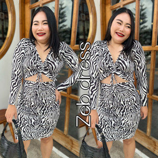 เดรสสาวอวบ เดรสเว้าหน้าเซ็กซี่สาวอวบ🦓Zeb dress🦓