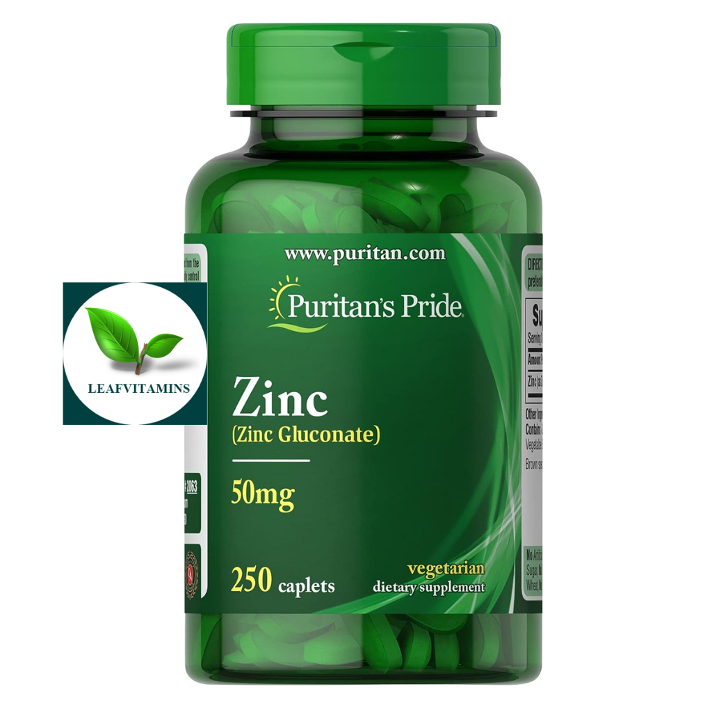 Puritan's Pride Zinc Gluconate 50 mg  / 250 Caplets