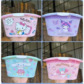 ตะกร้าหูหิ้ว sanrio คละลาย (ต88)