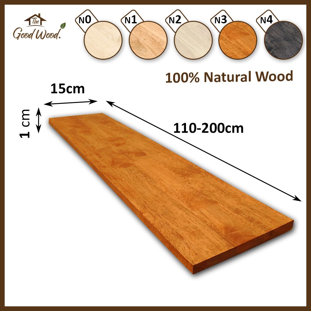 ชั้นวางของ ไม้พารา 10 mm. กว้าง 25 cm. x ยาว 110-200 cm. (AC ต่อฟันปลา) เหมาะสำหรับงาน DIY ชั้นวางของ ชั้นวางหนังสือ