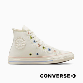 [ลิขสิทธิ์แท้] CONVERSE CTAS MIXED MATERIAL HI CREAM รองเท้าผ้าใบหุ้มข้อ คอนเวิร์ส แท้