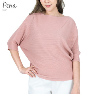 Pena house เสื้อเบลาส์ แขนปีกค้างคาว ผ้าแฟลตนิต POSW072301