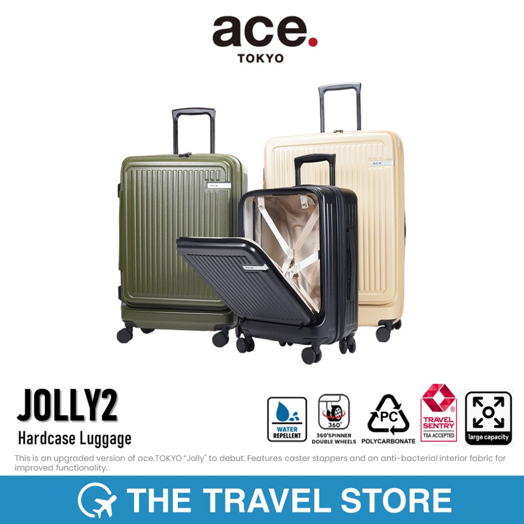 ace. JOLLY2 Hardcase Luggage กระเป๋าเดินทาง ล้อลาก จากประเทศญี่ปุ่น มีรับประกัน 5 ปีเต็ม