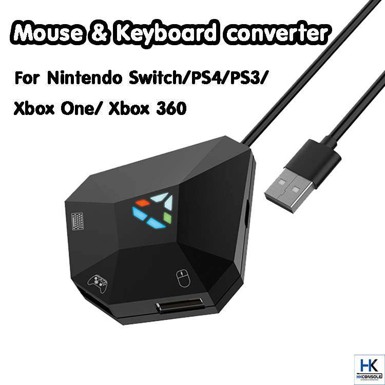 DOBE™ Mouse &amp; Keyboard Converter ตัวแปลงรับสัญญาณเม้าส์คีย์บอร์ดสำหรับเล่นเกมกับเครื่อง Nintendo-Switch/ PS4 / PS3/XBOX