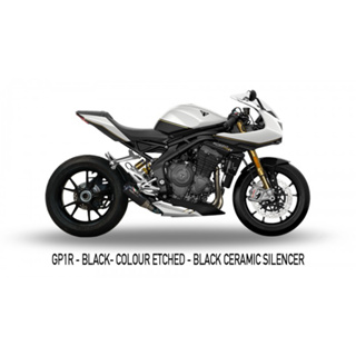 ท่อAustin Racing สำหรับ SPEED TRIPLE 1200 2021-2022 | SILENCER BOX DELETE GP1R BLACK CERAMIC (COLOUR ETCHED)