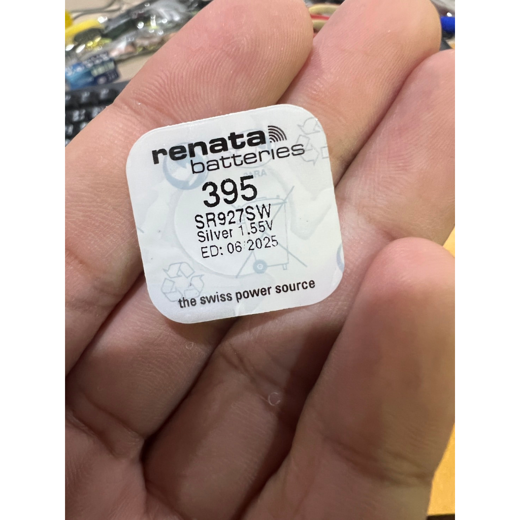 ถ่านกระดุม Renata SR927SW 395 , 927 แท้100% made in swiss 1 ก้อน