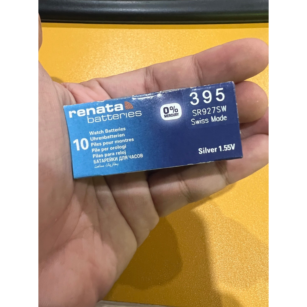 ถ่านกระดุม Renata SR927SW 395 , 927 แท้100% made in swiss 1 ก้อน