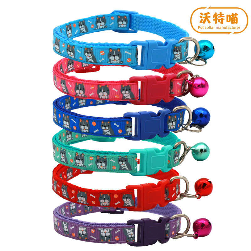 PEKO PET&CAT [ปลอกคอ059] ปลอกคอสัตว์เลี้ยง น้องหมา น้องแมว ลายน่ารัก สีพาสเมล