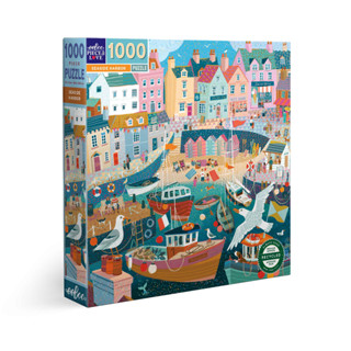 eeBoo Seaside Harbor 1000 Pc Square Puzzle