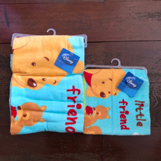 เซ็ทจับคู่ ผ้าขนหนู ลายหมีพูห์ Pooh ขนาด24x48| 15x30นิ้ว (ของแท้)