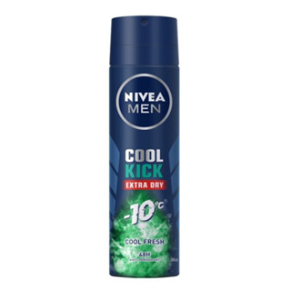 NIVEA MEN Deo CoolKick Cool Fresh Body Spray นีเวีย ดิโอ คูลคิก คูลเฟรช บอดี้ สเปรย์ สเปรย์ระงับกลิ่นกาย 150ml.