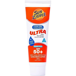 Sun zapper clear zinc oxide sunscreen ultra SPF50+  ซัน แซปเปอร์ โลชั่นกันแดด 30ml.