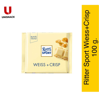 ใหม่ Ritter Sport White Chocolate With Conflakes ริทเทอร์ สปอร์ต ไวท์ช็อกโกแลต ผสมคอนเฟลค100 กรัม (g.)BBE:07/11/2023