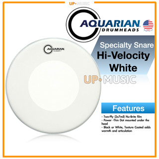 🥁หนังกลอง Hi-Velocity White by Aquarian USA💯