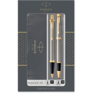 สลักชื่อฟรี PARKER Gift Set ชุดปากกาโรลเลอร์บอลและลูกลื่น PARKER DUO IM Rollerball + Ballpoint Pen Gift Set ปากกาPARKER