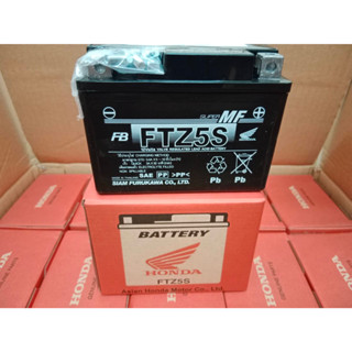 แบตเตอรี่ FTZ5S (5แอมป์)อะไหล่แท้ Honda FURUKAWA สำหรับรถรุ่น WAVE125I WAVE110I สตาร์ทมือ 31500-KPW-741