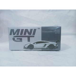 MINI LB★WORKS Lamborghini Aventador Limited Edition Matt Silver 1:64 ยี่ห้อ MINI GT #449