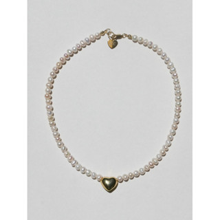 Valleydarley - สร้อยคอ Classic Golden Heart pearl necklace