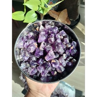 💜 หินอเมทิส ก้อนดิบธรรมชาติ คละไซส์ ชุด 1 กิโลกรัม ( Amethyst Rough Stone )