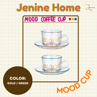 [พร้อมส่ง] MOOD Coffee Cup แก้วกาแฟ แก้วร้อนพร้อมจานรองบอกมู้ดสุดน่ารัก