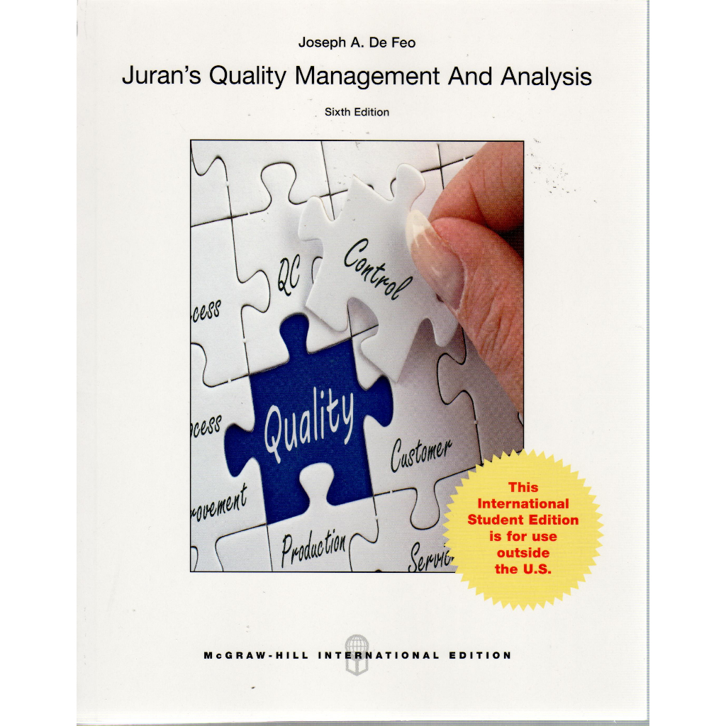 [หนังสือ] Juran's Quality Management and Analysis วิศวะ วิศวกรรมศาสตร์ engineer engineering english 
