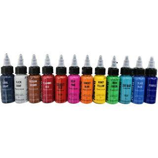 Radiant Colors Tattoo Ink  1 oz ชุด 12 สี