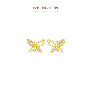 Mongkon Gold ทองคำแท้บริสุทธิ์สูง 96.5% ต่างหู 1 สลึง Wind of Flying