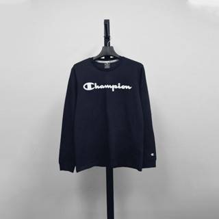   แขนยาว   Champion (CC19) สีพื้น ผ้า cotton 100% ผ้านิ่มใส่สบาย ใส่ได้ทั้งชายและหญิง