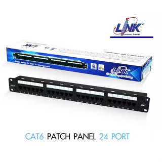 Link CAT6 PATCH PANEL 24 Port 1U (US-3124A) แผงกระจายสายแลน