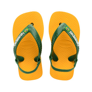 HAVAIANAS รองเท้าแตะเด็ก N.B. BR LOGO FC PR YELLOW รุ่น 41405772151YLXX